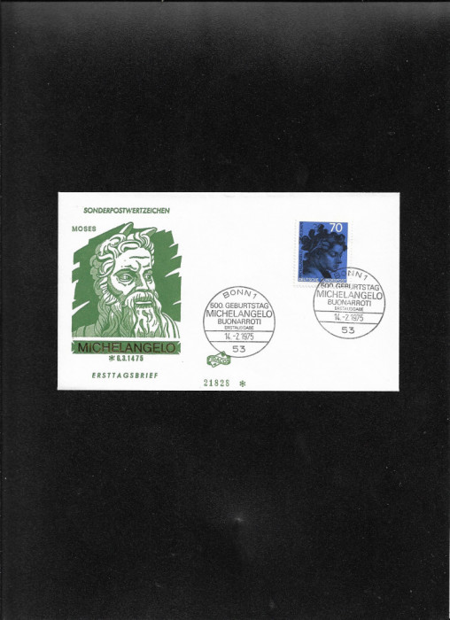 Germania FDC 1975 Michelangelo Buonarroti