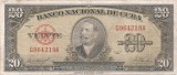 Cuba 20 Pesos 1958 - Antonio Maceo, G964219A, P-80b