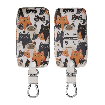 Husa Cheie Auto Kwmobile pentru Renault 4 Butoane - Smart Key, Multicolor, Piele ecologica, KWM000008UA045C foto