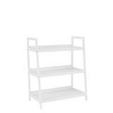 Raft 3 polite din mdf si bambus alb Reon 63x36x78 cm