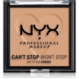 NYX Professional Makeup Can&#039;t Stop Won&#039;t Stop Mattifying Powder pudra matuire culoare 06 Tan 6 g