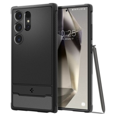 Husa pentru Samsung Galaxy S24 Ultra - Spigen Rugged Armor - Black foto