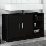 vidaXL Dulap de chiuvetă, negru, 90x29x55 cm, lemn prelucrat