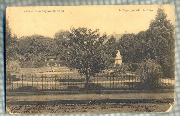 AD 399 C. P. VECHE -LA CHATRE-SQUARE-CIRC.1904-CATRE MADAME K. CEOHARI-BUCURESTI