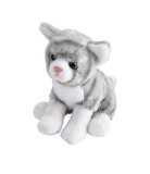 Pisica Plus Gri Vargata Wild Republic 13 cm - Jucarie de Plus Realista, Cadou Copii