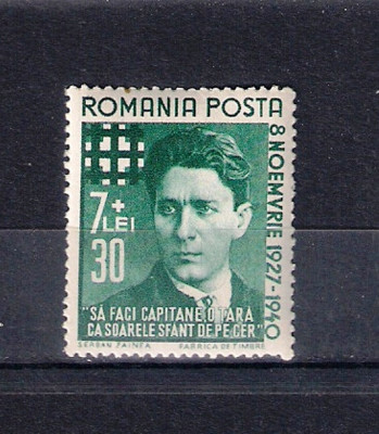 ROMANIA 1940 - MISCAREA LEGIONARA - CODREANU, MNH - LP 142 I foto