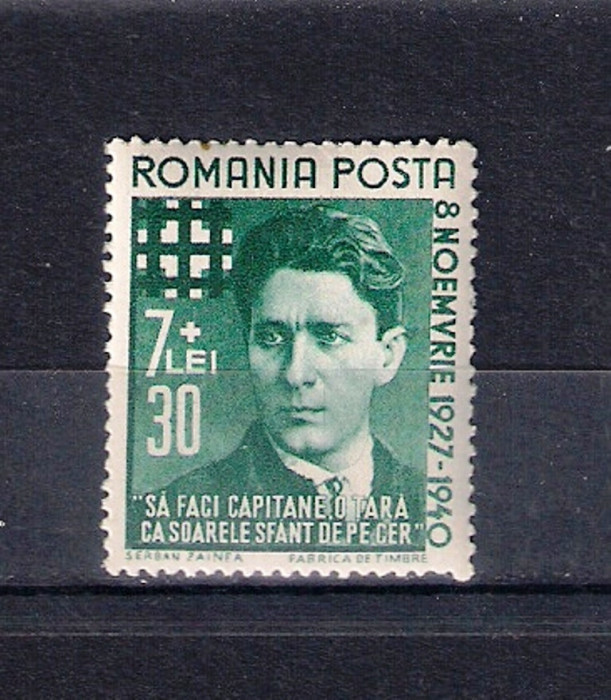 ROMANIA 1940 - MISCAREA LEGIONARA - CODREANU, MNH - LP 142 I