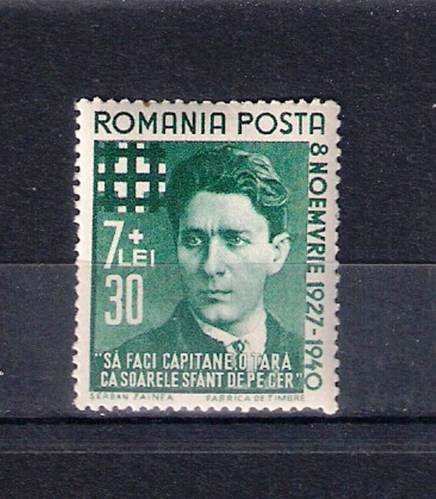 ROMANIA 1940 - MISCAREA LEGIONARA - CODREANU, MNH - LP 142 I