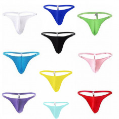 Sexy Chiloti Underwear Barbati Push Up Boxeri Tanga Jockstrap Talie Joasa foto