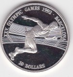 Cook Islands 10 Dollars Elizabeth II Olympics Barcelona 1992