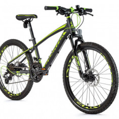 Bicicleta de copii Leader Fox Capitan, 21 viteze, frana pe disc-verde