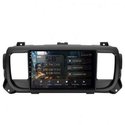 Navigatie Toyota Proace (2016+) 8GB RAM Android 13 Octacore Slot Sim 4G DSP GPS Wi-FI Carplay Android Auto USB Bluetooth Waze Touchscreen 9 Inch foto