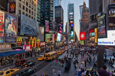 Fototapet de perete autoadeziv si lavabil NYC-Time Square, 270 x 200 cm foto