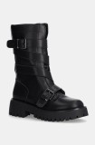 Steve Madden cizme de piele Devlin femei, culoarea negru, cu platforma, SM11003349