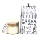 Lumanare Soia Provence 180g, Ambalaj Cadou, Capac Lemn, Parfum Mediteranean, Ardere Lunga 30h+, Decor Boho Zen, Verde Ierboasa, Lavanda