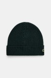 Lacoste căciulă de l&acirc;nă culoarea negru, de lana, RB0001