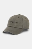 Tommy Jeans șapcă de baseball din bumbac culoarea verde, cu imprimeu, AM0AM13355