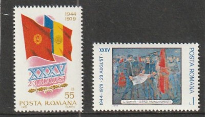 ROMANIA 1979 LP 985 A XXXV-A ANIVERSARE A ELIBERARII PATRIEI SERIE MNH NESTAMP foto
