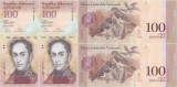 2 &times; 2014 (19 VIII), 100 Bol&iacute;vares (P-93ir) - Venezuela - stare UNC