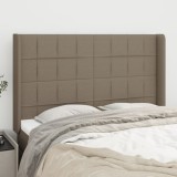 Gossi tablie de pat cu aripioare gri taupe 147x16x118/128 cm textil