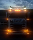 Kit Conversie DRL Orange Scania S/R (2016+) Faruri LED, Diode CREE, Plug&amp;Play, Stanga+Dreapta, Pasta Termica