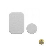 Sticker Metalic OEM Leather pentru suport auto magnetic Set 2 bucati Argintiu