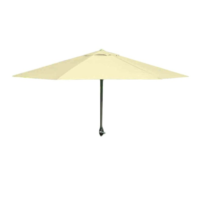 Umbrela antivant pentru gradina, 2.5 m, mecanism manual, Crem