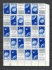 ROMANIA 1957 - SATELITII ARTIFICIALI AI PAMANTULUI, FRAGMENTE COLI, MNH - LP 444, Nestampilat