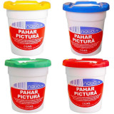 Pahar pictura, cu capac suport pensula, material plastic, 175 ml, Nebo