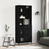 Gossi dulap inalt, negru, 69,5x34x180 cm, lemn compozit