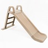 Tobogan copii MyKids 140 cm, exterior/interior, 2+, max 25 kg, bej/maro, plastic rezistent UV