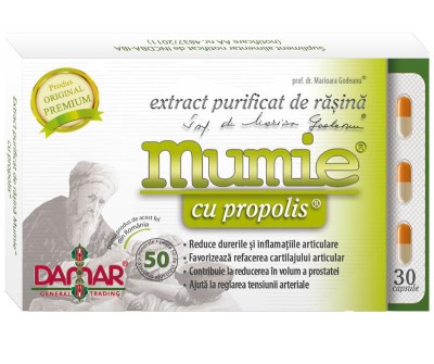 Extract Purificat de Rasina Mumie cu Propolis Damar 30cps foto