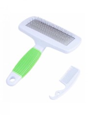 Perie de par alba cu verde pentru animale AVX-ZW3C foto