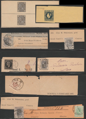 1871-1945 Romania, Colectie 42 banderole si timbre ziare, publicatii circulate foto