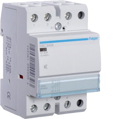 Contactor silentios 40A 3ND 230V Hager ESC340S foto