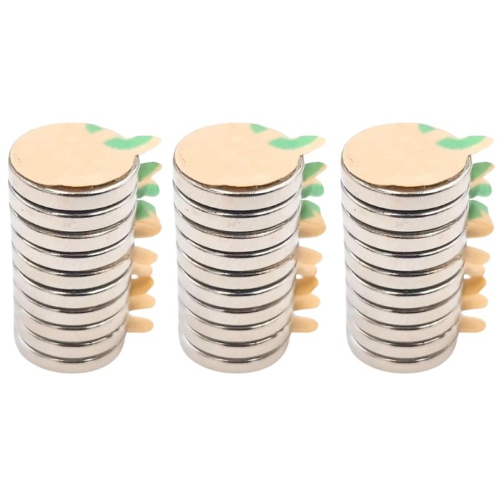 Set 100 magneti neodim, autoadezivi, rotunzi, universali, diverse activitati, 8x1 mm