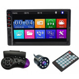 MP5 Player Techstar&reg; 7033, 2DIN, Camera Marsarier, Ecran HD Touch 7&quot;, Comenzi Volan, Telecomanda, MirrorLink, Bluetooth 4.2