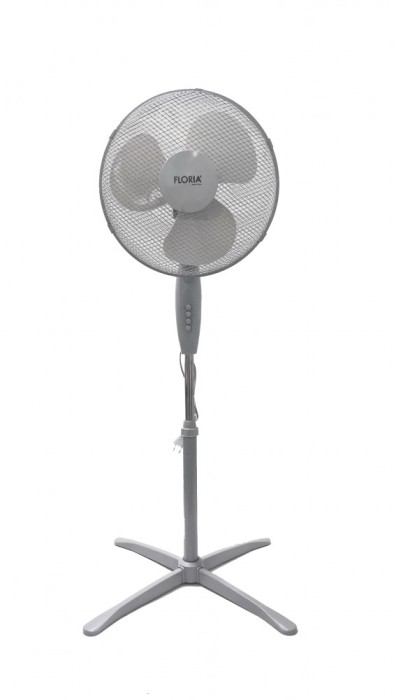 Ventilator cu picior Floria ZLN-0996, 3 trepte de viteza, inaltime reglabila, Rotire stanga-dreapta, Unghi inclinare reglabil, 40W