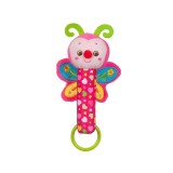 Jucarie Zornaitoare din Plus, model Fluturas, Roz, 22 cm, ATU-082053