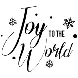 Cumpara ieftin Sticker decorativ, Joy to the world, Negru, 60 cm, 7059ST, Oem