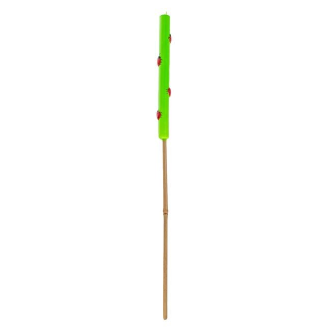 Lumanare Stick Verde Lime cu Buburuze Citronella &Oslash;2.5x70cm