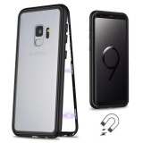 Husa 360&deg; Magnetic Case Samsung Galaxy S9, Negru, Metalica, Anti-soc, Amprenta, Zgarieturi, Alunecare, Inchidere Magnetica