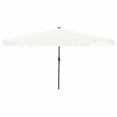 vidaXL Parasol de Grădină Alb și negru 395 x 395 x 245 cm 42003644 foto