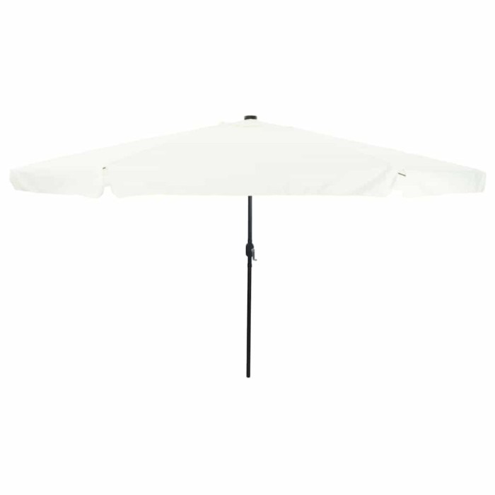 vidaXL Parasol de Grădină Alb și negru 395 x 395 x 245 cm 42003644