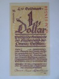 Cumpara ieftin Rara! Germania 4,20 Goldmark 1 Dollar 1923 UNC Westfalia Munster,emis.B,serie 01
