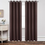 Draperie blackout uni, maro wenge
