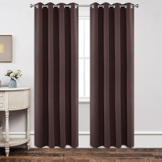 Draperie blackout uni, maro wenge