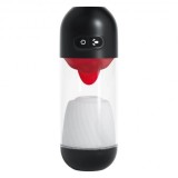 Masturbator Crushious Slurpy 2 in 1 Detasabil, 10 Moduri Vibratii, 10 Moduri Rotatie, Silicon+ABS, USB, 22 cm