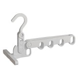 Cumpara ieftin Suport pliabil pentru 5 umerase, rotire 360 , organizator haine pentru dulap si calatorii, economisire spatiu, alb