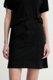 Marc O&#039;Polo fustă din amestec de in culoarea negru, mini, evazati, 503134020033